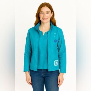 Vtg 80s Hand painted Play Alegre top & jacket set